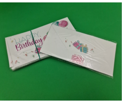 Конверт для денег "Happy Birthday" 2 (КД-015) (10 пачка)