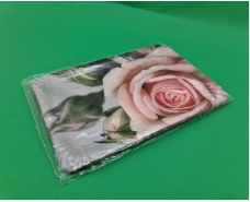 Тарелки праздничные бумажные 15* 22см №10 Чайная роза10шт (1 пачка)