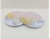 Тарелки бумажные одноразовые  "Розовый мрамор с золотом" 18см , 10шт №45 (1 пачка)
