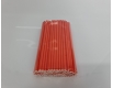 Соломка трубочка бумажная 100шт оранжевая (1 пачка)