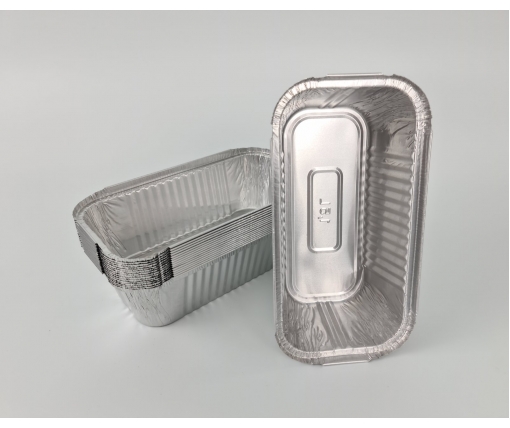 Контейнер из пищевой алюминиевой фольги прямоугольный 1500мл R51L 100шт в упаковки (1 пачка)