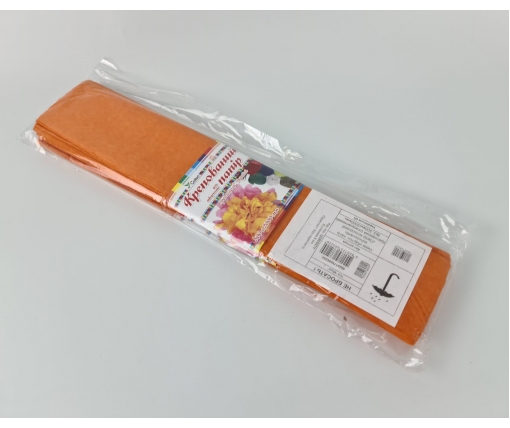 Бумага креповая (гофрированая) оранжевая (1 пачка)