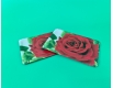 Тарелки праздничные бумажные 15* 22см"№12" Красная роза  10шт (1 пачка)
