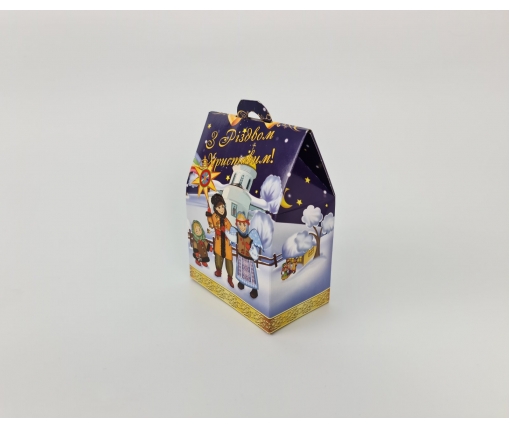 Новогодняя коробка для конфет №263 (400гр) З Різдвом Христовим! (25 шт)