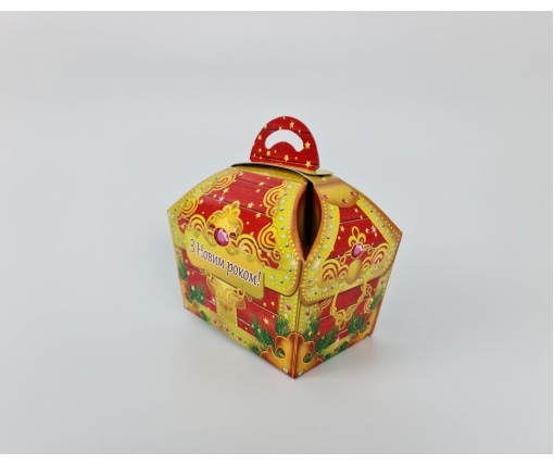 Новогодняя коробка для конфет №255 (400гр) Ларец (25 шт)