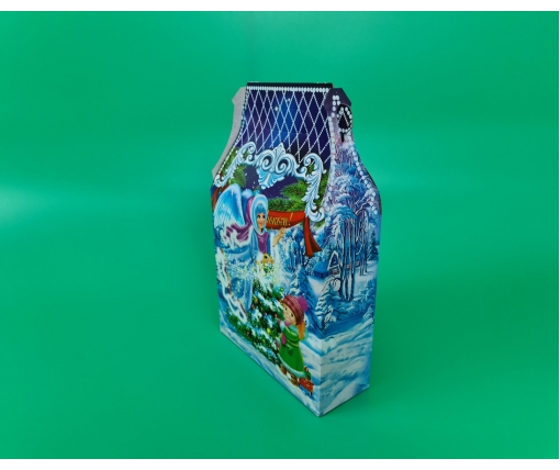 Коробка под конфеты №238 (600гр) new Дети и снеговик (25 шт)