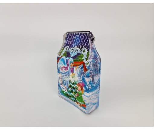Коробка под конфеты №238 (600гр) new Дети и снеговик (25 шт)