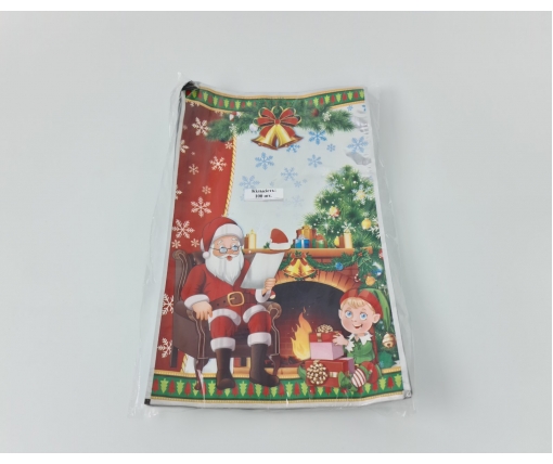 Упаковка новогодняя для конфет и подарков (25*40) №26 Санта у камина (100 шт)