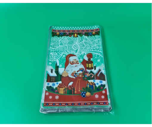 Упаковка новогодняя для конфет и подарков (25*40) №39 Санта с подарками (100 шт)
