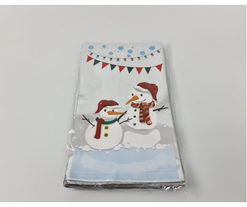 Подарочная упаковка с новогодним рисунком (20*35) №42 Два снеговика (100 шт)