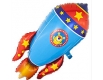 Фольгированный шар 88 см Ракета синяя  (Китай) в упаковке (1 пачка)
