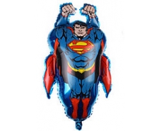Фольгированный шар 73х53 смр Супермен  (Китай) в упаковке (1 пачка)