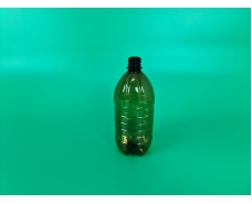Пластиковая бутылка ПЭТ 1,0 л коричневая с крышкой СБ (100 шт)