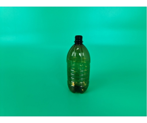 Пластиковая бутылка ПЭТ 1,0 л коричневая с крышкой СБ (120 шт)