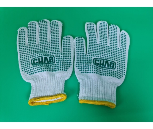 Хозяйственные перчатки плотные 7кл/5н белая  (12 пар)