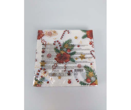 Новогодняя салфетка (ЗЗхЗЗ, 16шт)  La Fleur "Конфетка" (1 пачка)