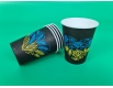Бумажные стаканы цветные 175мл "Украинское сердце"  Маэстро (50 шт)