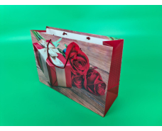 Бумажный большой горизонтальный пакет  36/22/10(артBG-136) (12 шт)