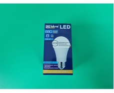 Лампа Светодиодная LED A60 8W 4000К Е27 "Iskra" (1 шт)