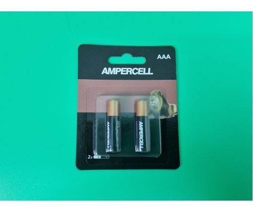 Батарейка AMPERCELL (ААA R3) алкалиновые (Б-2) (2 шт)