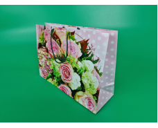 Бумажный большой горизонтальный пакет  36/22/10(артBG-124) (12 шт)