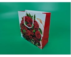 Пакет бумажный подарочный квадратный 23*24*10(артKV-222) (12 шт)