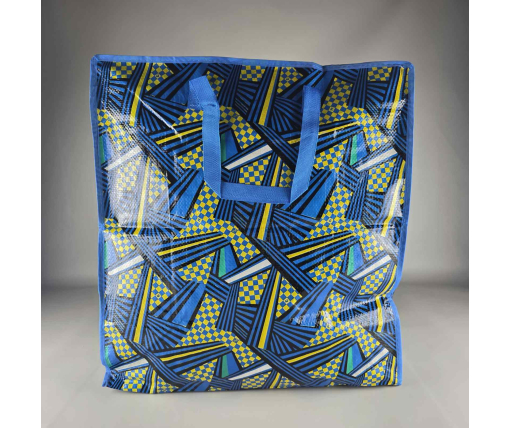 Сумка хозяйственная на змейке , полипропиленовая,  с цветным рисунком  №4 Рисунок-Буквы (48x55x25) (1 шт)