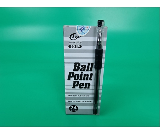 Ручка шариковая 1.0 mm тм Tianzhijiaozi "TY 501" черная (24 шт)