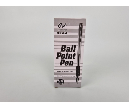 Ручка шариковая 1.0 mm тм Tianzhijiaozi "TY 501" черная (24 шт)
