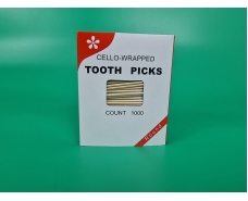 Зубочистка в индивидуальной целлофановой упаковке (1000 шт) Китай (1 пачка)