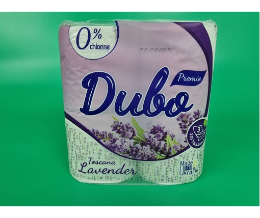 Туалетная бумага(3слоя)  белая с фиолетовым  тиснением и ароматом (а4) Диво Premio Toscana Lavender (1 пачка)