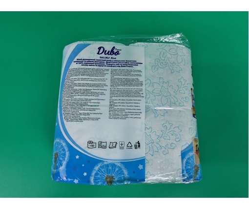 Туалетная бумага(2слоя)  белая с голубым тиснением (а4) Диво Premio Decoro (1 пачка)