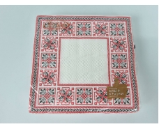 Бумажная двухслойная салфетка (ЗЗхЗЗ, 16шт)  La Fleur Симметричный орнамент (1308) (1 пачка)