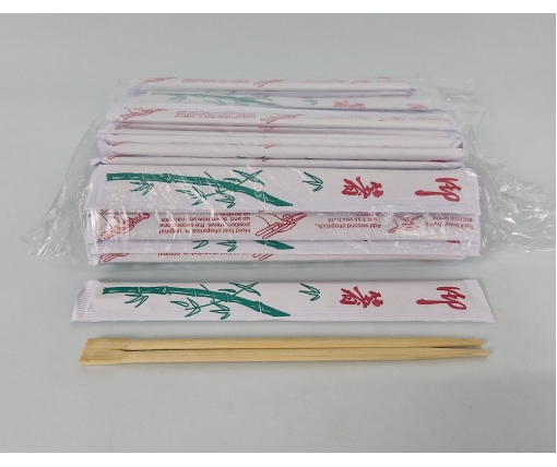 Палочки для суши бамбуковые в бумажной инд. упаковке 210 мм d=4,2 мм 100 шт/уп (30 уп/ящ) БАМБУК (1 пачка)