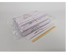 Палочки для суши бамбуковые круглые в бумажной инд. упаковке 200 мм d=5 мм 100 шт/уп (30 уп/ящ) САКУРА (1 пачка)