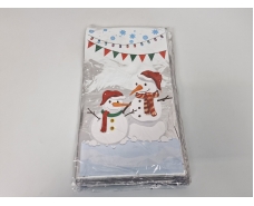 Подарочная упаковка с новогодним рисунком (20*35) №32 Пара снеговиков (100 шт)