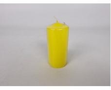Цветная Цилиндр парафиновая свеча (50/100) ЖЕЛТАЯ (4 шт)