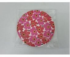 Бумажная тарелка с рисунком  18см"№ 40"Розоый цветок 10шт (1 пачка)