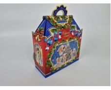 Новогодняя подарочная картонная упаковка для конфет (1000грм )  Ангелы №202 (1 шт)