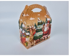 Новогодняя подарочная картонная упаковка для конфет (1000грм)  Ярмарка подарков №199н (1 шт)