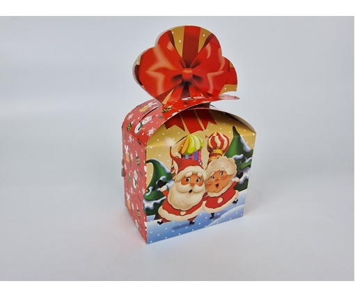 Коробка под конфеты  (500грм) Бант красный №225н (1 шт)