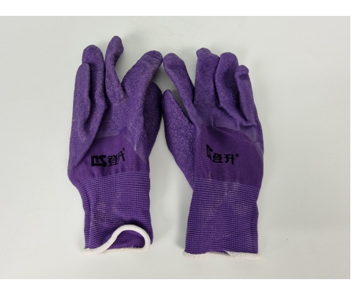 Хозяйственные перчатки из стрейчевая покрыта вспененным латексом №379 (12 пар)