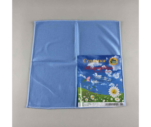 Cалфетка Микрофибра для стекла и зеркала Супер Торба  (1 шт)