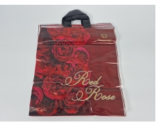 Пакет с петлевой ручкой 40*42 "Розы на красном Ренпако (25 шт)