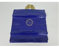 Пакет с петлевой ручкой 45*43( 65мкм )"Лилия премиум синий  Ренпако (25 шт)