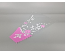 Упаковка конус под цветы h50/10низ/40верх"Лилия"(100 шт) розовый 152 (4) (100 шт)