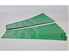 Конусная упаковка под цветы h60/11низ/33верх металл зеленый (100 шт)  узор132 (1) (100 шт)
