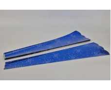 Конусная упаковка под цветы h70/ 7низ/20верх металл синий (100 шт)  узор137 (3) (100 шт)