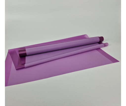 Рулон 10 м тонированый матовый с рис. "Перламутровый кант" (57) пленка для цветов (h600) №10 Фиолетовый (1 шт)