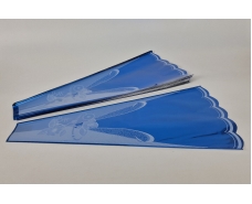 Конусная упаковка под цветы h60/ 8низ/32верх металл синий (100 шт)  узор131 (2) (100 шт)
